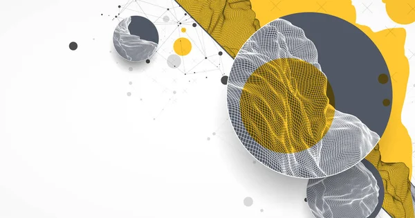 Technologie Scientifique Moderne Fond Abstrait Utilisant Des Formes Cercle Illustration — Image vectorielle
