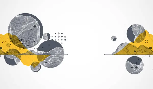Technologie Scientifique Moderne Fond Abstrait Utilisant Des Formes Cercle Illustration — Image vectorielle