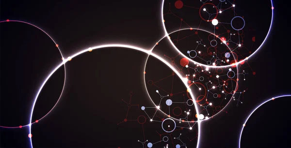 Абстрактный Геометрический Вектор Фона Технология Круга Научная Концепция — стоковый вектор