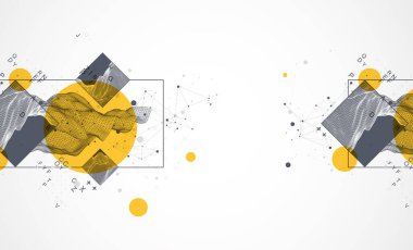 Moda soyut kablo çerçevesi arka planı. Modern bilim ya da teknoloji sanat unsurları. Yüzey çizimi. Vektör.