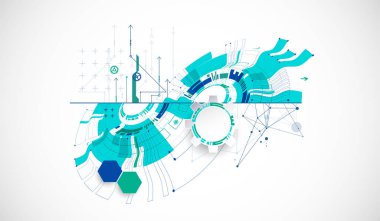 Bilimsel ve teknolojik sanat konsepti. Pleksus etkisi olan soyut bir arkaplan. Vektör