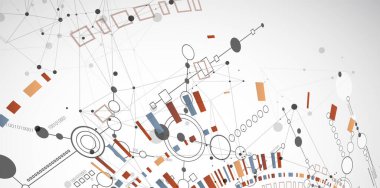 Teknolojik ve bilimsel konularda soyut bir geçmiş. Vektör biçimi.