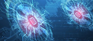 Teknolojik ve bilimsel konularda soyut bir geçmiş. İşlemci konsepti. Vektör