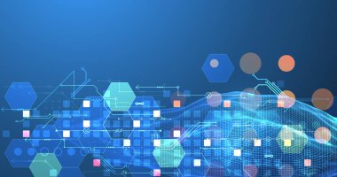 Kablo çerçevesi Big Data konsepti. Teknoloji arka planında soyut dijital fütüristik vektör çizimi. El çizimi sanat.