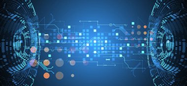 Yarım ton tema vektörü. Teknoloji soyut arkaplanı. 