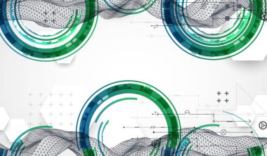 Kablo çerçevesi konsepti. Soyut teknoloji fütüristik vektör arka planı. El çizimi sanat.