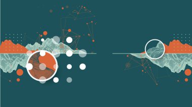 Moda soyut kablo çerçeveli dağ arkaplanı. Modern bilim ya da teknoloji sanat unsurları. Yüzey çizimi. Vektör el çizildi.