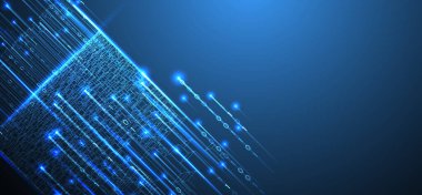 Büyük Data fütüristik, teknoloji ışık tasarımı. Vektör veri dijital arkaplan. Veri sisteminin illüstrasyon yeniliği. El çizimi illüstrasyon.