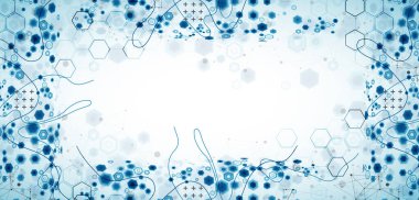 Tasarım için pleksus etkisi olan soyut altıgen arkaplan. Vektör illüstrasyonu.