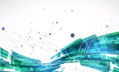 Pleksus elementleriyle soyut dikdörtgen dalgası. El çizimi vektör.