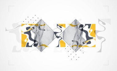 Soyut sanat teli arkaplanı. Modern bilim ya da teknoloji sanat unsurları. Yüzey çizimi. Vektör.