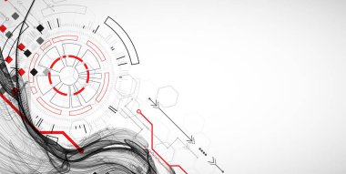 Soyut dalga sanat arka planı. Bilim ve teknoloji sunumu için şablon. Vektör.