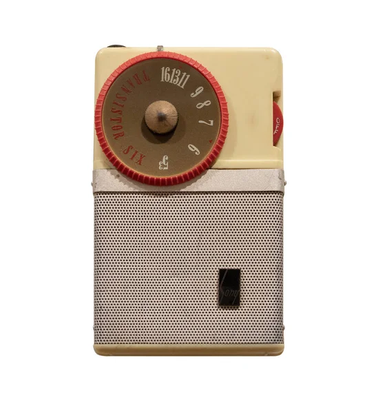 Vintege Old Radio Isolated White — Stock Photo, Image