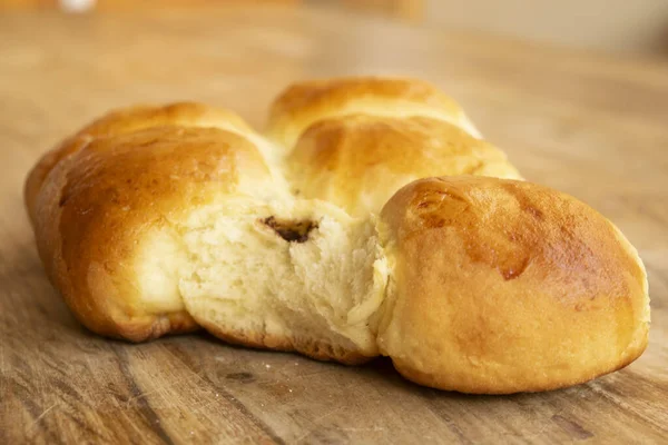 Σπιτικό Ψωμί Μπριός Παραδοσιακό Τρόπο — Φωτογραφία Αρχείου