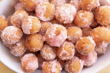 typical Italian carnival sweet called castagnole