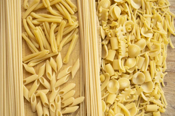Assortment Raw Pasta Various Types — Stock Photo, Image