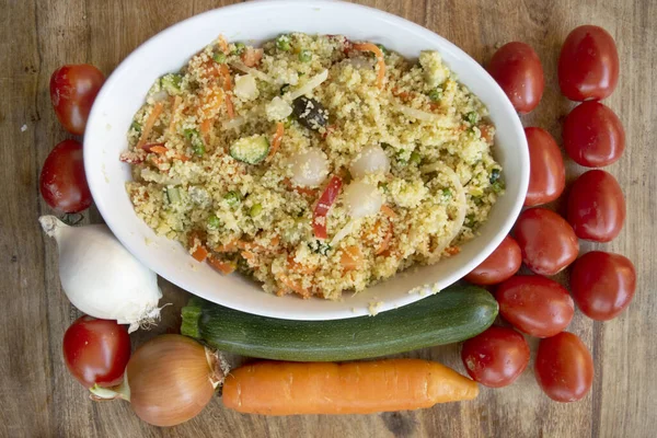 Couscous Variety Fresh Vegetables — Stock Photo, Image