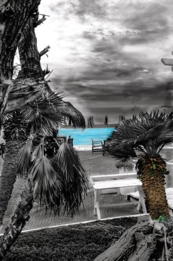 Kış boyunca tipik deniz manzarası