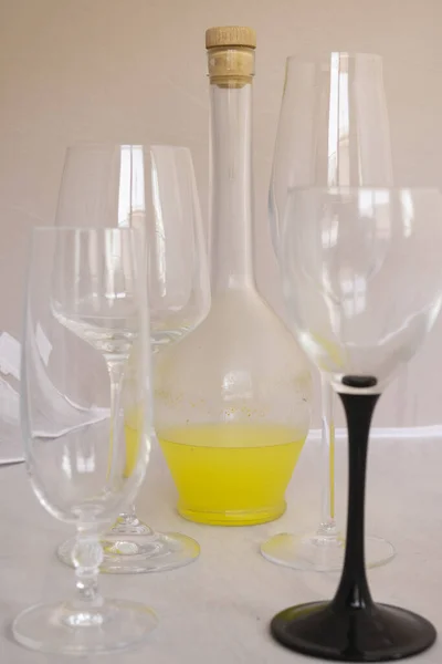 Sorrento Limonlu Yapımı Limoncello — Stok fotoğraf