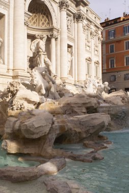 İtalya, Roma 'daki ünlü Bernini Trevi çeşmesi