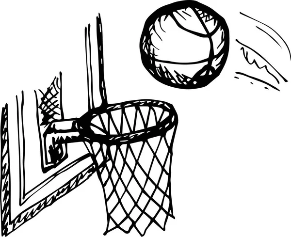 Basket Boll Och Korg — Stockfoto