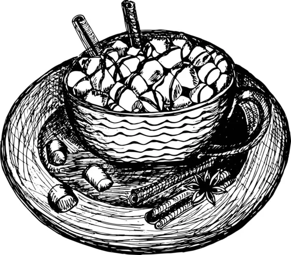 Μια Κούπα Ζεστή Σοκολάτα — Φωτογραφία Αρχείου