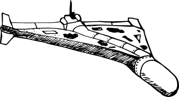 Bosquejo Dibujado Mano Dron Iraní Estilo Doodle —  Fotos de Stock