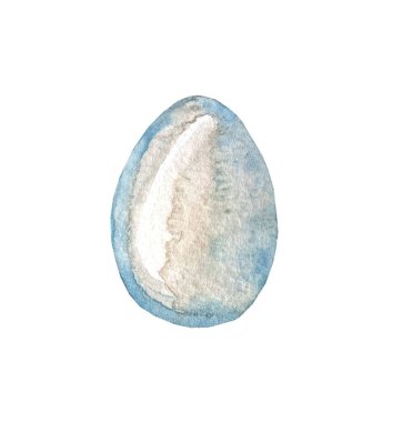 Watercolor ester egg. Hand drawn sketch illustration.