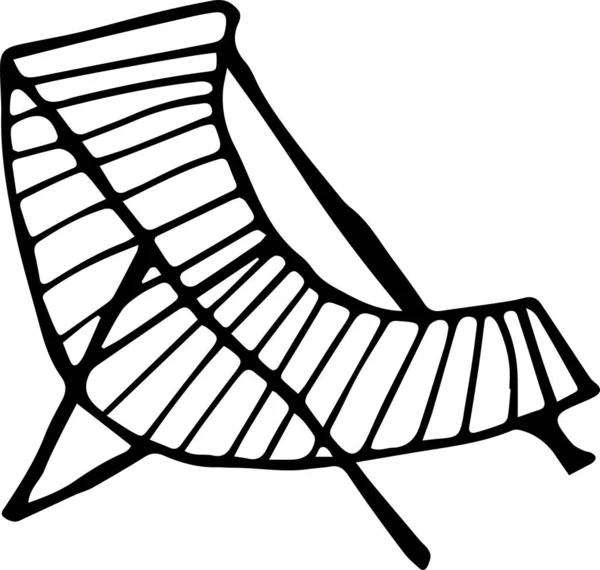 Deck Cadeira Mão Desenhada — Fotografia de Stock