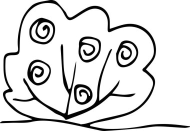 Karides seti çizimi karalama dikişi ile.