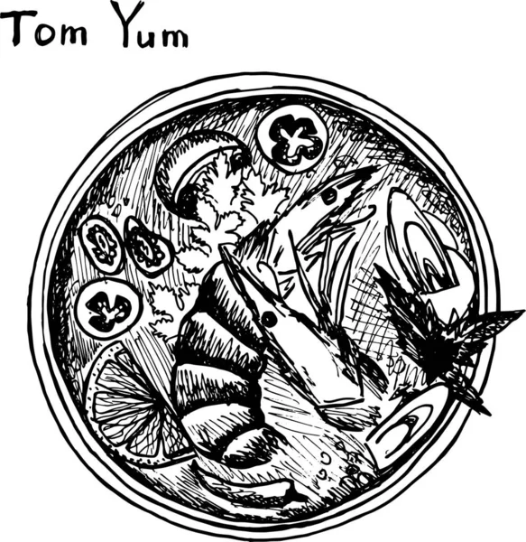 Tay Tom Yum Çorbası — Stok fotoğraf