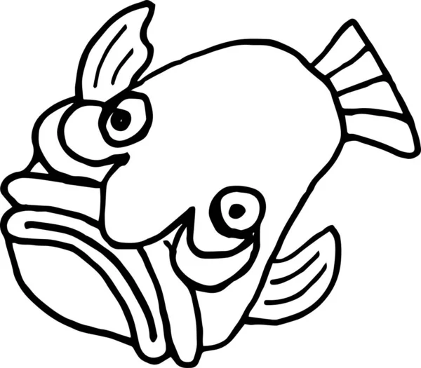 Netter Fisch Auf Weißem Hintergrund — Stockfoto