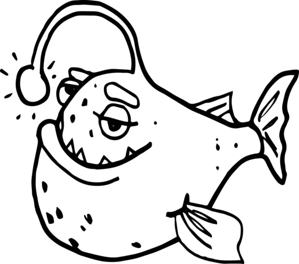 Şirin Mürekkep Balığı Çizimi — Stok fotoğraf