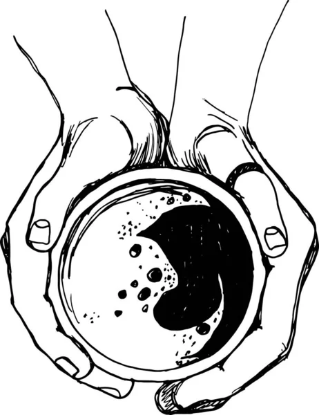 Kahve Fincanı Tutan Eller — Stok fotoğraf