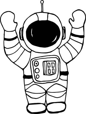 bir astronot çizimi