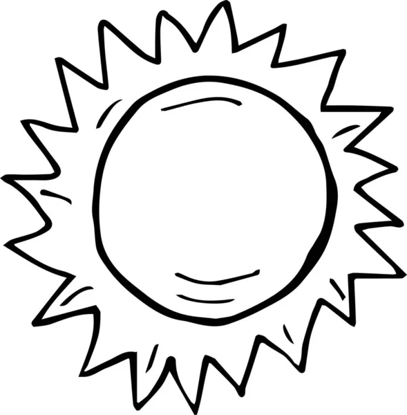 Illustration of hand drawn sun
