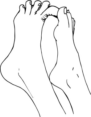 İki ayak birbirine dokunuyor..