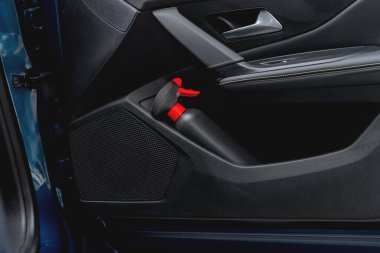  Araba kapısında sprey boya şişesi.