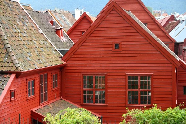 노르웨이의 베르겐 Bryggen Quarter Unesco World Heritage Site — 스톡 사진