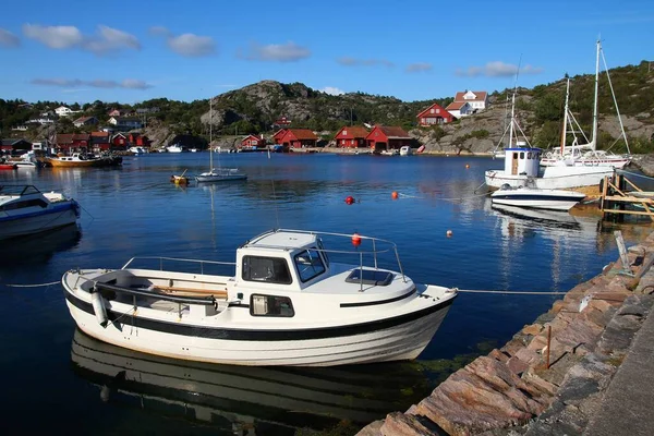 Sul Noruega Porto Pesca Ilha Skjernoy Região Vest Agder Pequeno — Fotografia de Stock