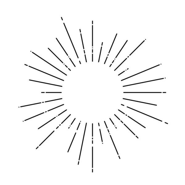 Radial Rays Frame Vector Starburst Illustration Starburst Concentric Lines — Stock Vector
