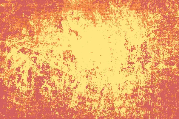 Grunge Textura Oranžová Žlutá Problémová Kartáčované Staré Stěny Vektor Pozadí — Stockový vektor