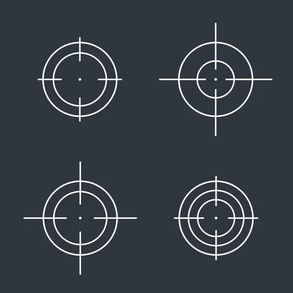 Vector Crosshair Set Crosshair Icons Sniper Rifle Video Game — 图库矢量图片