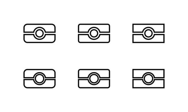 Biometric Symbol Isolated Icon Set Biometric Passport — Stock Vector
