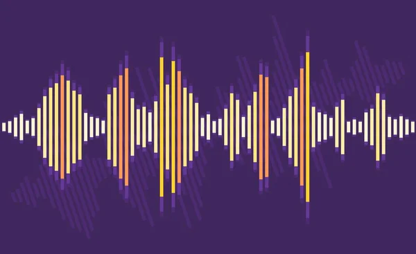 Sound Waveform Equalizer Lines Audio Sound Wave Vector Graphics — Stock Vector