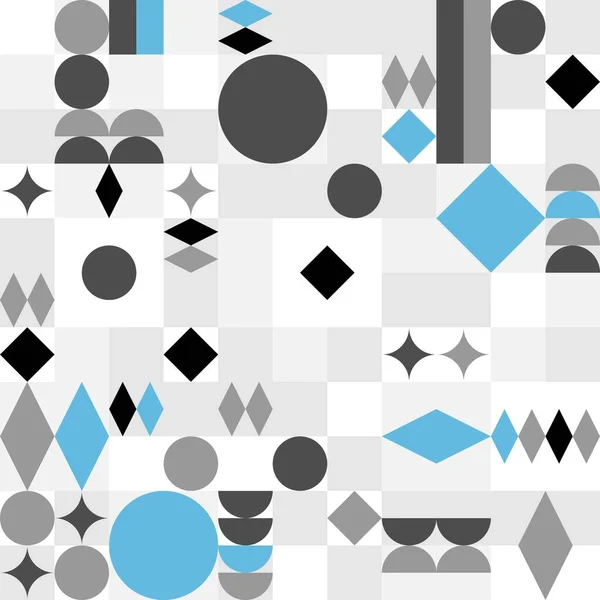 Abstraktes Muster Avantgardestil Avantgardistisches Nahtloses Vektormosaik Geometrisches Patchwork Muster — Stockvektor