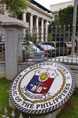 MANILA, PHILIPPINES - 24 Kasım 2017: Manila 'daki Filipinler Cumhuriyeti Yüksek Mahkemesi.