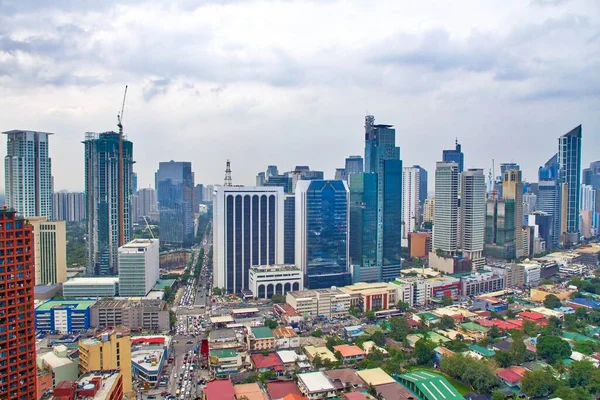 Manilastaden Filippinerna Makati Stad Centrum Skyline — Stockfoto