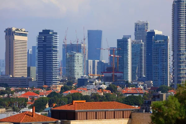 Tel Aviv City Skyline Sett Utifrån Jaffa Neve Tsedeks Distrikt — Stockfoto
