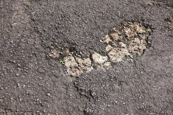 Estrada Pothole Brasil Conceito Manutenção Estradas Campo — Fotografia de Stock